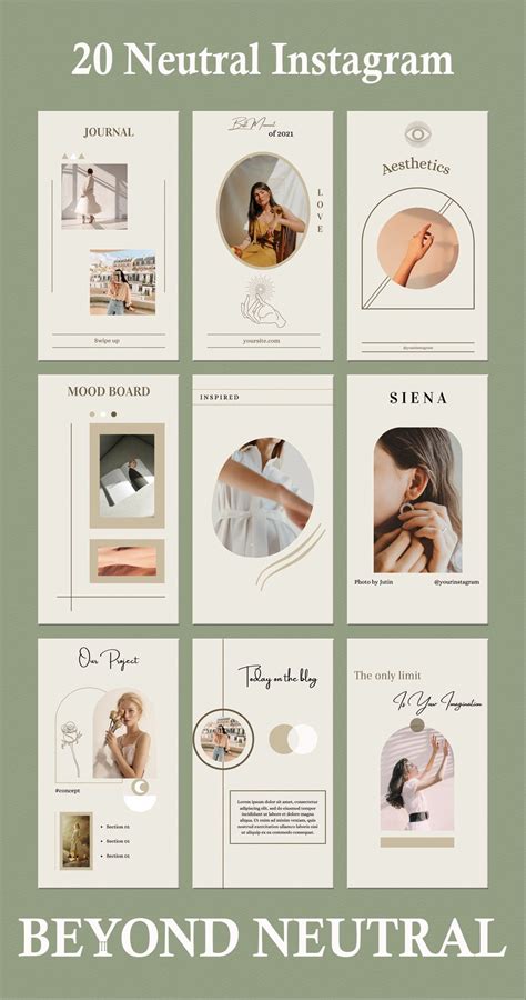 20 Beyond Neutral Instagram Story Template Instagram Story Etsy In