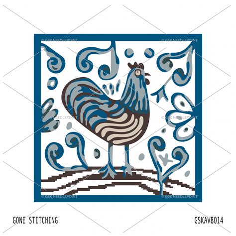 Blue Chicken Gone Stitching