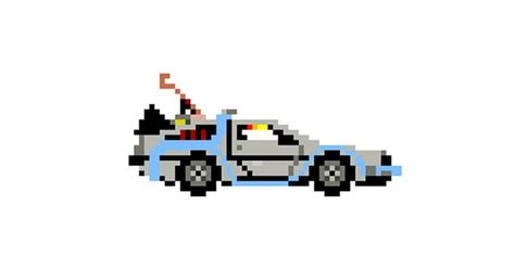 Pixel Art Delorean Time Machine Delorean Back To The Future Time