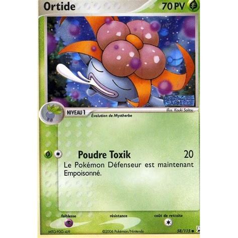 Ortide 58 115 EX Forces Cachées carte Pokemon