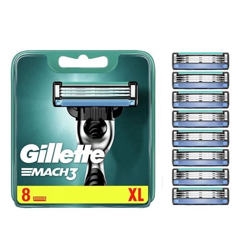 Gillette Mach3 8x oryginalne wkłady do maszynki ostrza nożyki