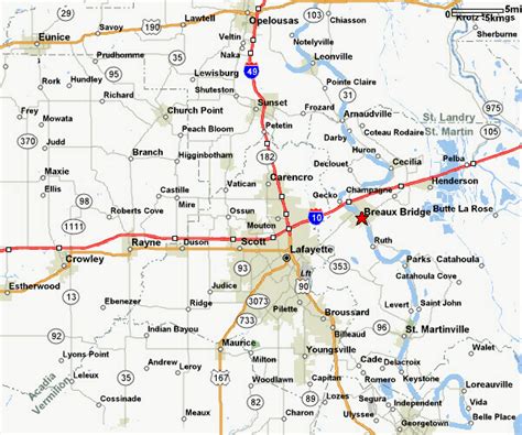 Map Of Breaux Bridge Louisiana Printable Maps Online