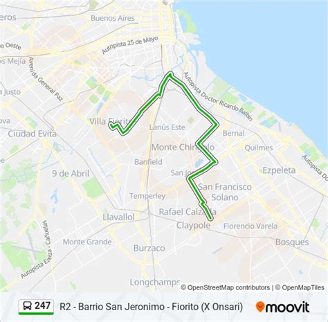 Ruta 247 Horarios Paradas Y Mapas R2 Barrio San Jeronimo