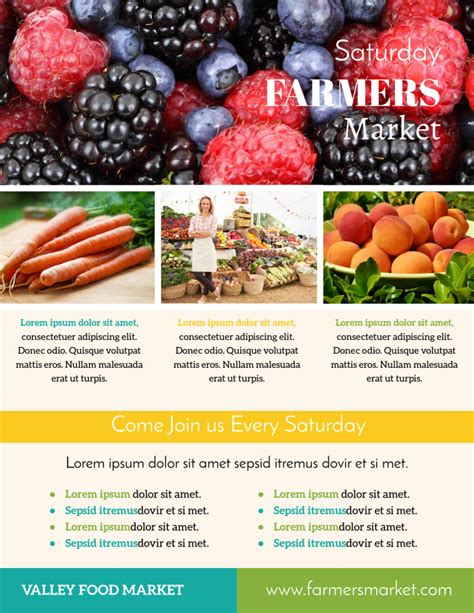 Colorful Farmers Market Flyer Template | MyCreativeShop