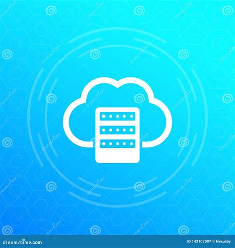 Mainframe Hosting Or Cloud Storage Vector Icon Stock Vector