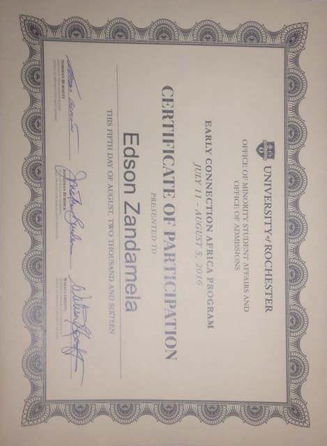 Eca Certificate