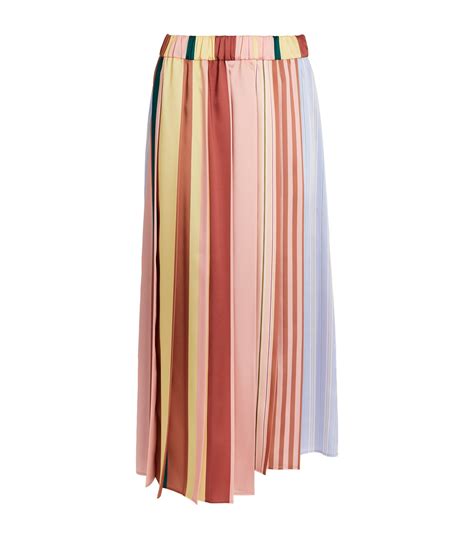 Womens Weekend Max Mara Blue Asymmetric Pleated Midi Skirt Harrods