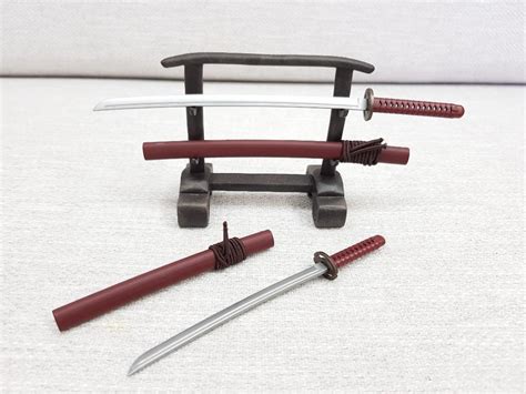 Katana Wakizashi Set Kitbash TBLeague Hot Toys John Wick Sword Weapon Diorama