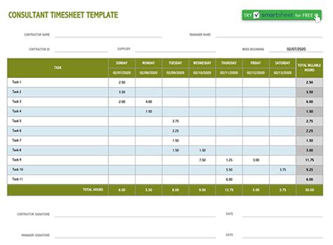 Free Time Card Templates Word Excel Pdf