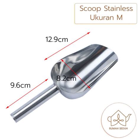 Jual Scoop Stainless Steel Sendok Sekop Es Batu Serokan Metalik