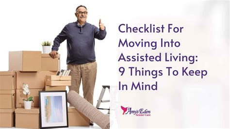 Checklist For Moving Into Assisted Living Things To Keep In Mind