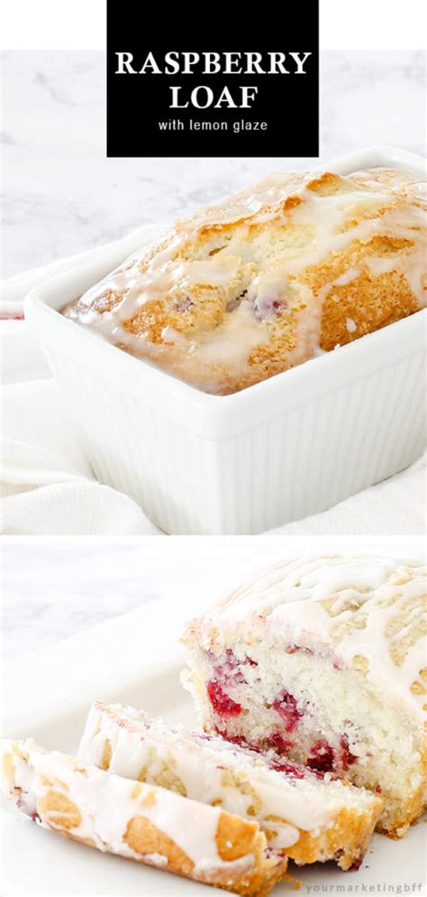 The Best Glazed Raspberry Bread Loaf - yourmarketingbff.com