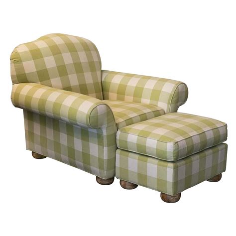 Buffalo Plaid Chair And Ottoman The Urban Decor