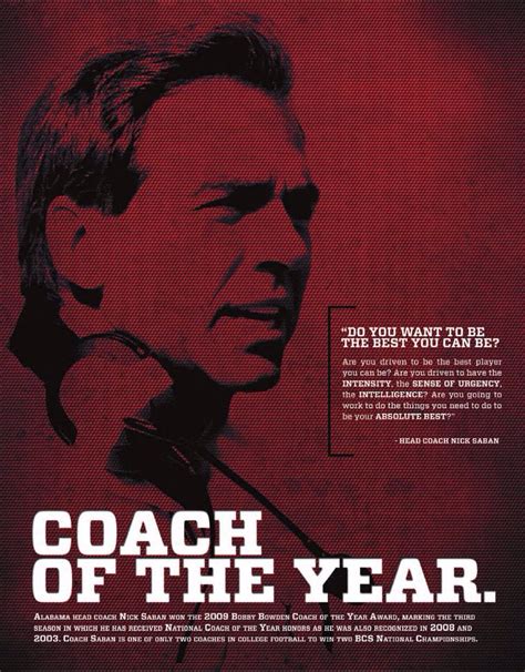 Nick Saban Wins Bobby Bowden Coach Of The Year Award