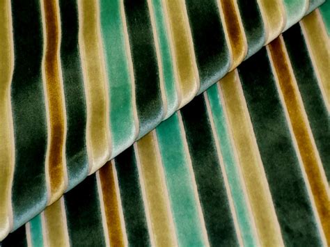 Cut Velvet Stripe Pattern Alley Color Sea Glass