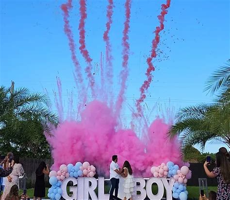 Daytime Gender Reveal Colour Smoke Fireworks Illusion Fireworks