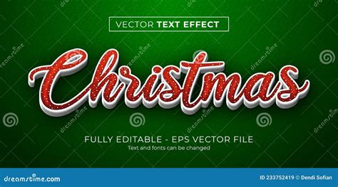 Efeito De Texto Edit Vel De Natal Alegre Ilustra O Do Vetor