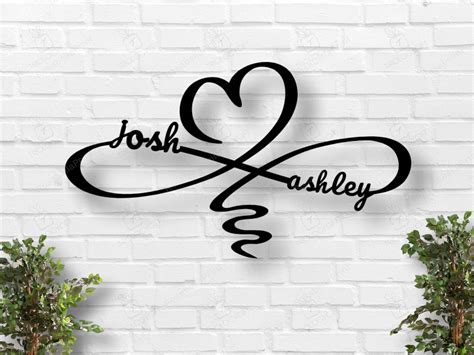 Personalized Infinity Sign, Infinity Metal Sign, Infinity Name Sign