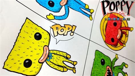 DIBUJO Los MINI HUGGY WUGGYS FUNKO POP De POPPY PLAYTIME CHAPTER 2