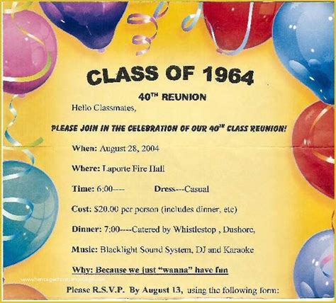 Class Reunion Invitation Templates Free Of Class Reunion Invitations Invitations ...