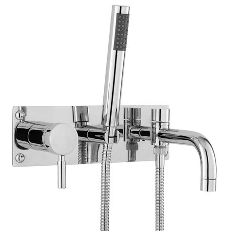 Ultra Helix Single Lever Wall Mounted Bath Shower Mixer Chrome