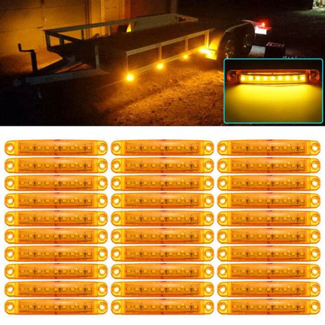 30pcs 12v 24v 9 Led Car Side Marker Indicator Lights Clearance Lamp For Auto Bus Truck Lorry