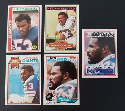 Topps Harry Carson Giants Lb Lot Of Vg Ex Ebay