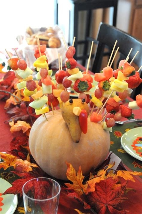 Turkey Fruit Cabob Centerpiece The Polka Dot Chair