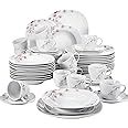 Amazon VEWEET Series Annie 60 Piece Ivory White Ceramic