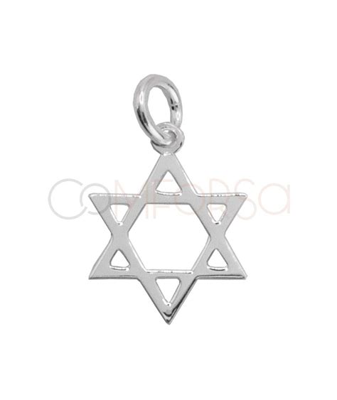 Comprar Religiosos Online Colgante Estrella De David 10mm Plata 925