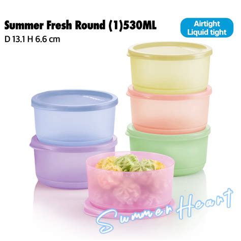 Tupperware Summer Fresh Round 530ml 1PC Shopee Malaysia