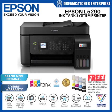 Epson L5190 L5290 EcoTank Wi Fi All In One Print Scan Copy Fax ADF