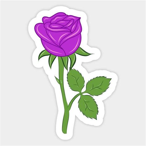 Pretty Purple Rose Purple Rose Sticker Teepublic Lila Rosen