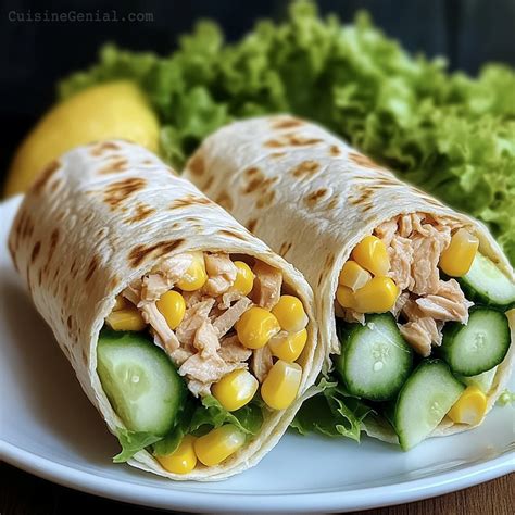 Recette De Wraps Au Thon Ma S Et Concombre Repas L Ger Et Quilibr