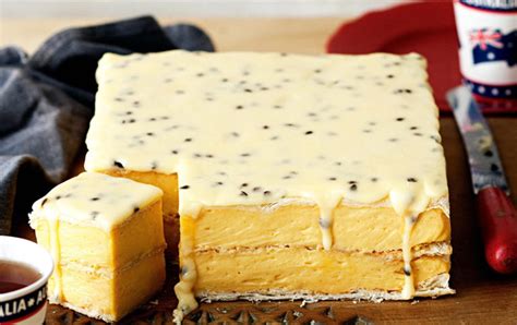 Super Sized Vanilla Slice With Passionfruit