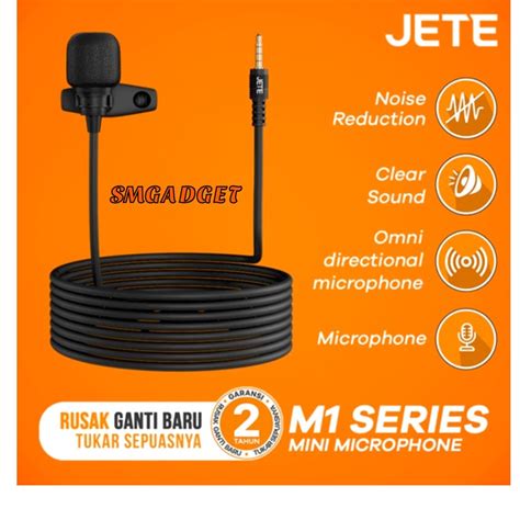 Jual Mini Microphone Mic Clip On Jete M1 Mic External Untuk HP Laptop 3