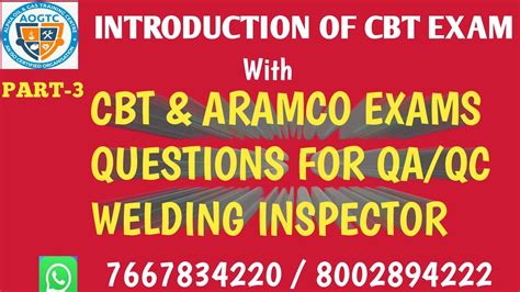 Cbtand Aramco Interview Questions For Qa Qc Welding Inspector Youtube