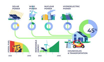 Clean Earth Alternative Energy Sources Poster Vector Image