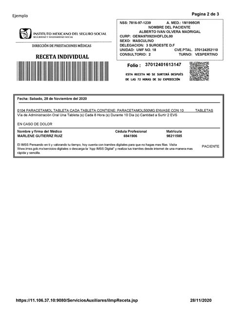 Descubrir 51 Imagen Receta Medica Del Imss Formato Abzlocal Mx