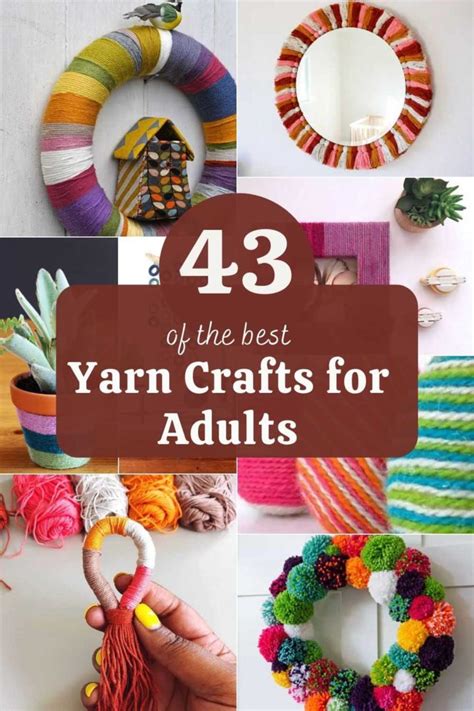 43 Easy Yarn Crafts For Adults You Ll Want To Make Pillar Box Blue