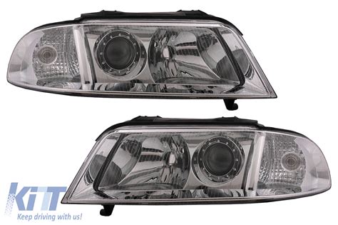 Headlights Suitable For Audi A4 B5 Facelift 1999 2000 Chrome