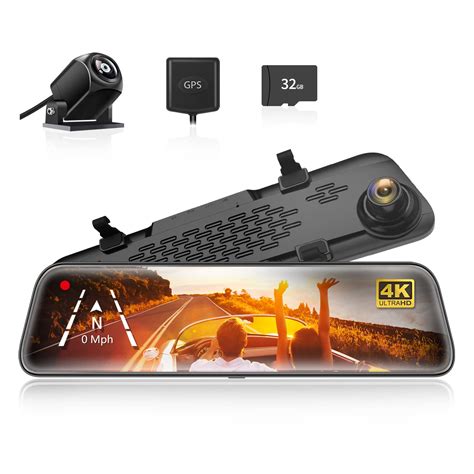 Buy Wolfbox G S K Mirror Dash Cam Backup Camera P Full Hd