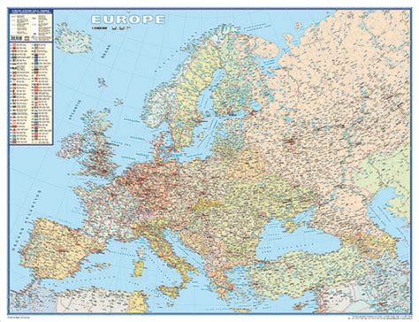 Sieninis Europos politinis žemėlapis M 1 5mln 11089 cm laminuotas