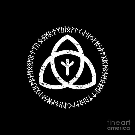 Nordic rune circle and Algiz rune Digital Art by Vasyl Lavrishchev ...