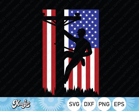 Lineman American Flag Svg Lineman Svg Lineworker Svg Etsy New Zealand