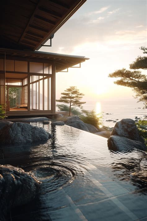 Ryokan Tranquility Private Onsen And Coastal Panorama Splendor Onsen Ryokan Japanese Hot