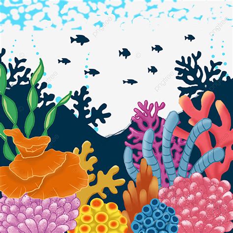 Coral Illustration Png Transparent Coral Underwater Scenery