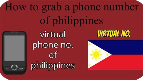 How To Get A Virtual Phone Number Of Philippines Youtube