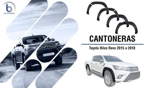 Cantoneras Lisas Negro Mate Para Toyota Hilux Revo Env O Gratis