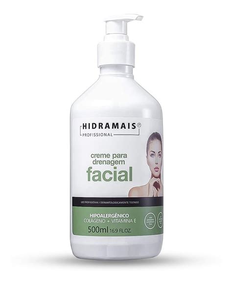 Hidramais Creme Para Drenagem Facial Colágeno 500ml MercadoLivre